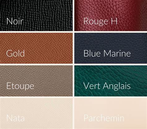 hermes classic colors|hermes colors value guide.